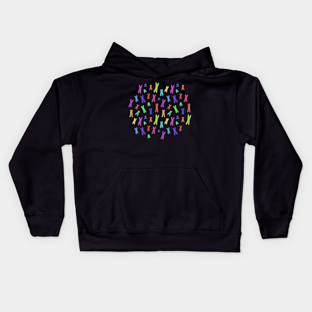 Condensed Chromosomes Pattern: Neon Kids Hoodie by squidego